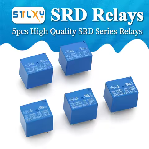 5PCS Relay SRD-5VDC-SL-C SRD-12VDC-SL SRD-3VDC SRD-9V relays 4/5PINS 12V DC High Quality