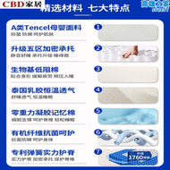 【好康】cbd藍色記憶棉盒子壓縮彈簧床墊席夢思捲包乳膠軟墊家