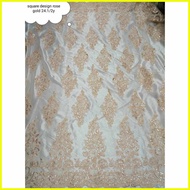 ﹊ ⊕ ◰ Cairash Corded Lace Square Design For Wedding, Ninang, Formal Dress Accessories Sold Per Yard