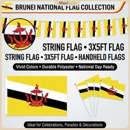 Brunei Flag Handheld Flag String Flag Decorative Polyester National Day Party Decoration Flags