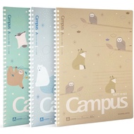 KOKUYO Spiral Notebook Journal, 3 Pack Campus B5 Soft Ring Notebooks with Dotted A 7mm Rule, 40 Shee