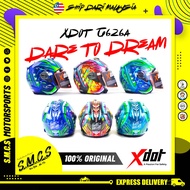 XDOT HELMET G626 G626A DARE TO DREAM DTD HELMET [𝟭𝟬𝟬% 𝗢𝗿𝗶𝗴𝗶𝗻𝗮𝗹] Sirim Certified TOPI KELEDAR X-DOT H