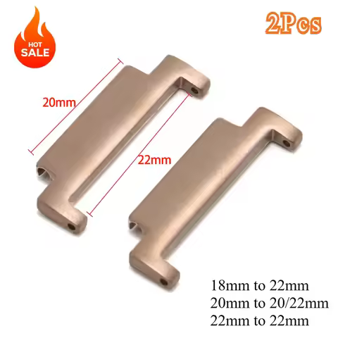 2pcs Strap Adapters 20mm To 18mm 20mm 22mm To 22mm 22mm To 20mm Quick Release Pins Connectors Watch 