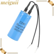 MEIGUII Motor Start Capacitor, 50uF 250V AC CD60 Run Capacitor, Durable 50/60Hz Wire Lead Capacitor 