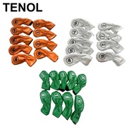 TENOL 9Pcs Golf Iron Head Covers Golf Iron Protective Sleeves Stylish Anti-Scratch