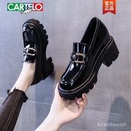 Get KY/ Cartelo Crocodile(CARTELO Leather Platform Loafers Women's Shoes2023Autumn Ya Patent Leather