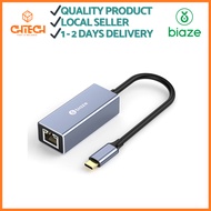 BIAZE KZ14 USB-C to 2.5Gbps Ethernet Adapter, 2500Mbps Type-C to RJ45 Gigabit Network Card