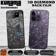 3D Diamond Shape Back Film Huawei Y9s / Y9a / Y9 Prime / Y9 2019 2018 / Y8s Y8p / Y7a / Y7p