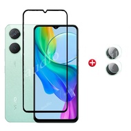 2in 1กระจกเทมเปอร์ฟิล์มสำหรับ Vivo Y03T Y03 4G 2024ปกป้องหน้าจอกล้อง HD นุ่มฟิล์มเลนส์ฟิล์มสำหรับ Vi
