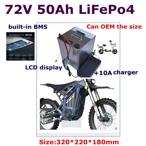 JN-24S 72V 50Ah lifepo4 lithium battery pack BMS for 3000W 7000W 10KW scooter, electric motorcycle,e