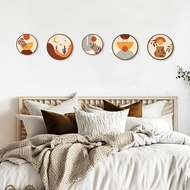 [kwbyle] 5 Pieces Boho Wall Decor Art Crafts Wall Hanging Decoration Ornaments for Home Hallway