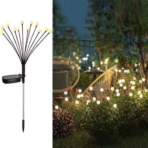 6/8/10LED Solar Lights Garden Firefly Lights Outdoor Garden Wedding Halloween and Christmas Atmosphe