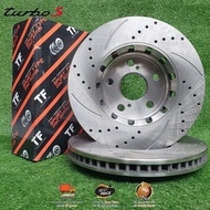 TF SLOTTED &amp; DRILLED DISC ROTOR FOR TOYOTA ESTIMA ACR50 / VELLFIRE / ALPHARD ANH20 (FRONT)