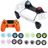 Narsta 4 Pcs Cute Silicone Thumb Sticks Grips for PlayStation 4 PS4/PS5 Slim Pro Controller Caps Cover for XBox One X S