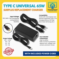 Type-C Universal Charger 65W/45W Power Adapter USB Type C Fast Charger Power Surplus/Used 65W Charge