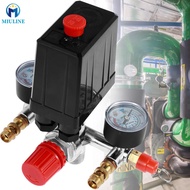 Air Compressor Pressure Switch 90-120PSI Adjustable Manifold Regulator Gauge for Air Compressor SHOPTKC0223