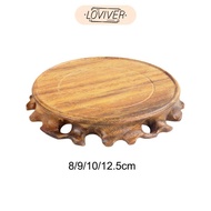 LOVIVER Wooden Base Flower Pot Decorative Base Unique Teapot Base Buddha Statue Stone Base Display S