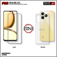 LAYAR 2in1 Tempered Glass Package Realme C51 C51S C53 C55 Anti-Scratch Clear Screen Protector