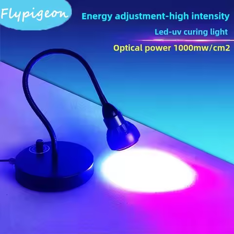 100W Adjustable Clamp UV Curing Lamp 365nm 395nm 405nm High Energy Ultraviolet Light for Resin Glue 