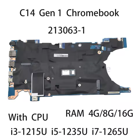 Laptop Motherboard For Lenovo Thinkpad C14 Gen 1 Chromebook With CPU i3-1215U i5-1245U i7-1265U RAM 