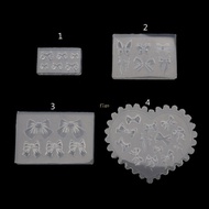 flgo 3D Mini Bowknot Mould Silicone Nail Carving Casting Mold UV Gel Manicure Tools