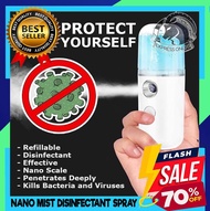 NANO MIST ALCOHOL DISINFECTANT SPRAY MIST FACE STEAMER 30ML NANO SPRAY FACIAL USB RECHARGEABLE