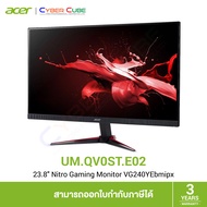 ACER ( UM.QV0ST.E02 ) 23.8" Nitro Gaming LED Monitor ( VG240YEbmipx ) ( IPS, 1920x1080 at 100Hz, DP / HDMI, SPK 2W x2, Audio out ) / ( จอคอม จอมอนิเตอร์ จอเกมมิ่ง ) GAMING MONITOR