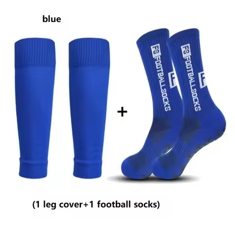 1 Set of High Quality FS Mens Football Socks Leg Cover Anti Slip Soccer Tennis Basketball Sports Soc