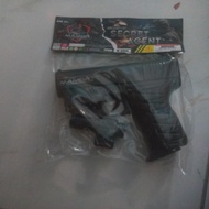Mainan Anak Pistol Black Mamba Tembakan Kokang Spring Laser