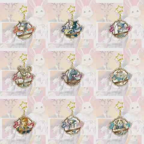 6CM new Anime BEASTARS Acrylic Keychain Cosplay Charm Characters Ornament Accessories Good Christmas