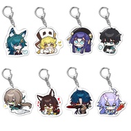 8Pcs Keychains Bailu Keychain Danheng Cosplay Key Ring Key Tag Key Brooch