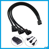 PWM Fan Splitter Adapter Cable, 1 to 3 Way Motherboard Fan Splitter, 4 Pin Fan Extension Power Cable