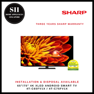 SHARP 4T-C65FV1X / 4T-C75FV1X (FREE 60 INCH TV WITH EVERY PURCHASE WHILE IT LAST) 65″/75″ 4K XLED ANDROID SMART TV - 3 YEARS SHARP WARRANTY + FREE DELIVERY