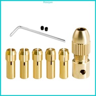 RPAN 6Pcs Drill Chuck Collet Set with Keyless Drill Chuck 0 5-3mm Replacement Collet