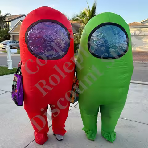 New Inflatable Among Us astronaut Costume spaceman Full Body Blow Up Suit for Halloween Carnival Par
