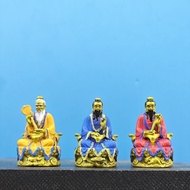 三清祖师实心黄铜手工彩绘道德天尊元始天尊灵宝天尊道场造景摆件7.12 Three Immortals Patriarch Solid Brass Hand-painted Ornament of Da