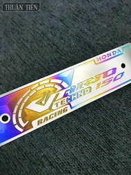 BẢN TÊN 2 LAI VARIO 3D CHỮ NỔI TITAN - 7 MÀU