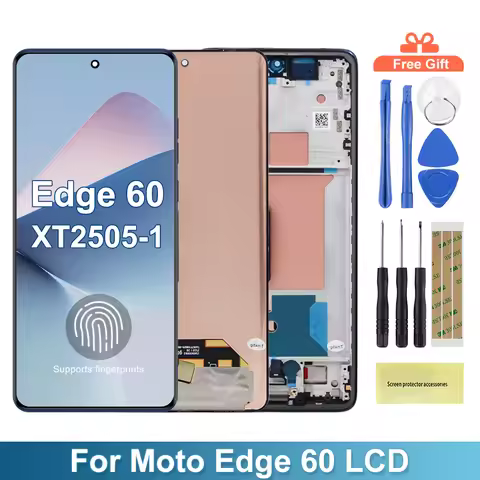 Amoled For Motorola Edge 60 LCD Display Touch Panel Digitizer Assembly Replacement LCD With Frame XT
