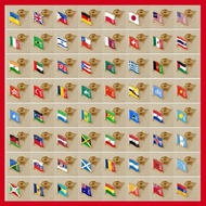 1pcs Countries Flag Top Grade Flag Pin Singapore Vietnam Thailand Malaysia Brazil Mexico USA UK Unit
