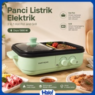 TAFFHOME Electric Hotpot BBQ Grill 2in1 Non Stick 1300W - DYG-05