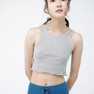 EVERYDAY APPARELS ruffle crop เสื้อกล้ามครอปปลายหยัก