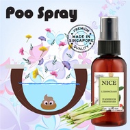 Poo Spray, Remove Poo Odor, Bathroom Deodorant, Air Freshener, Lemongrass Essential Oil Scent.