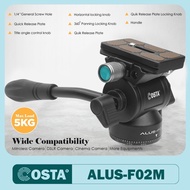COSTA Alus-F02M Mini Fluid Video Head Tripod CNC 5Kg 11ibs/