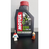 ORIGINAL MOTUL 4T 5100 15W50 ENGINE OIL MOTORCYCLE LUBRICANT 1LITER(CLEARANCE STOCK PROMO)