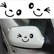 Reflective Cute Smile Car Sticker Rearview Mirror Sticker Car Styling Cartoon Smiling Eye Face Stick