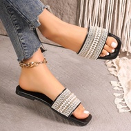 selipar perempuan murah cantik selipar perempuan Cross-Border Pearl Flat Slippers - Lightweight Desi