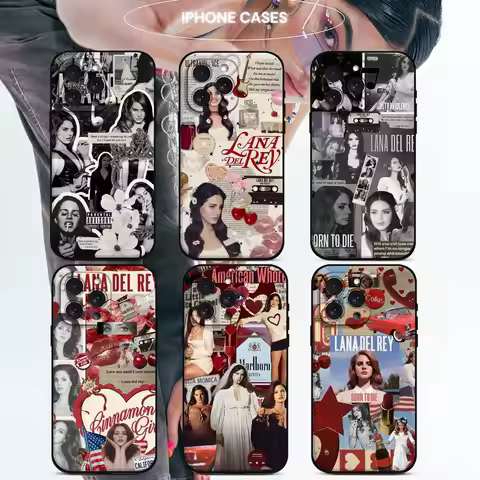 L-Lana D-Del Rey Phone Case Black Shell For IPhone 16/15/13/14 Pro Max/ 11Plus/X/Xr/Xs Max/12mini Co
