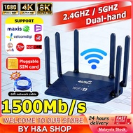 WR910 5G LTE WiFi 6 Router with SIM Card Slot 6 High-Gain Antennas 300Mbps Wireless Plug and Play Mo
