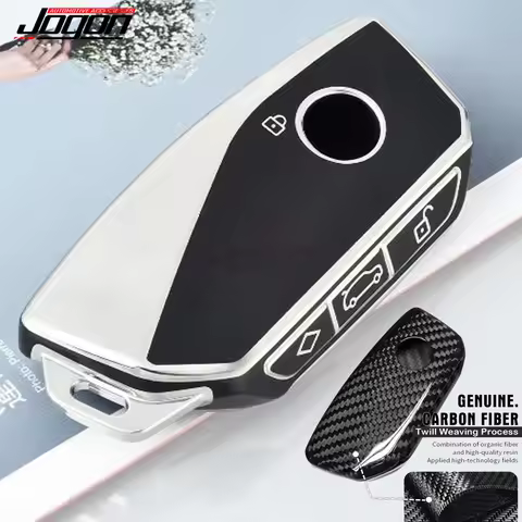 100% Real Carbon Fiber Key Fob Cover Key Case Protector For BMW 7 Series i5 i7 iX X1 X5 X6 X7 XM 202