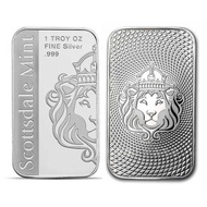 American One Ounce Lion Silver Bar Scottsdale Silver Bar Commemorative Coin Zinc Alloy Silver Plated